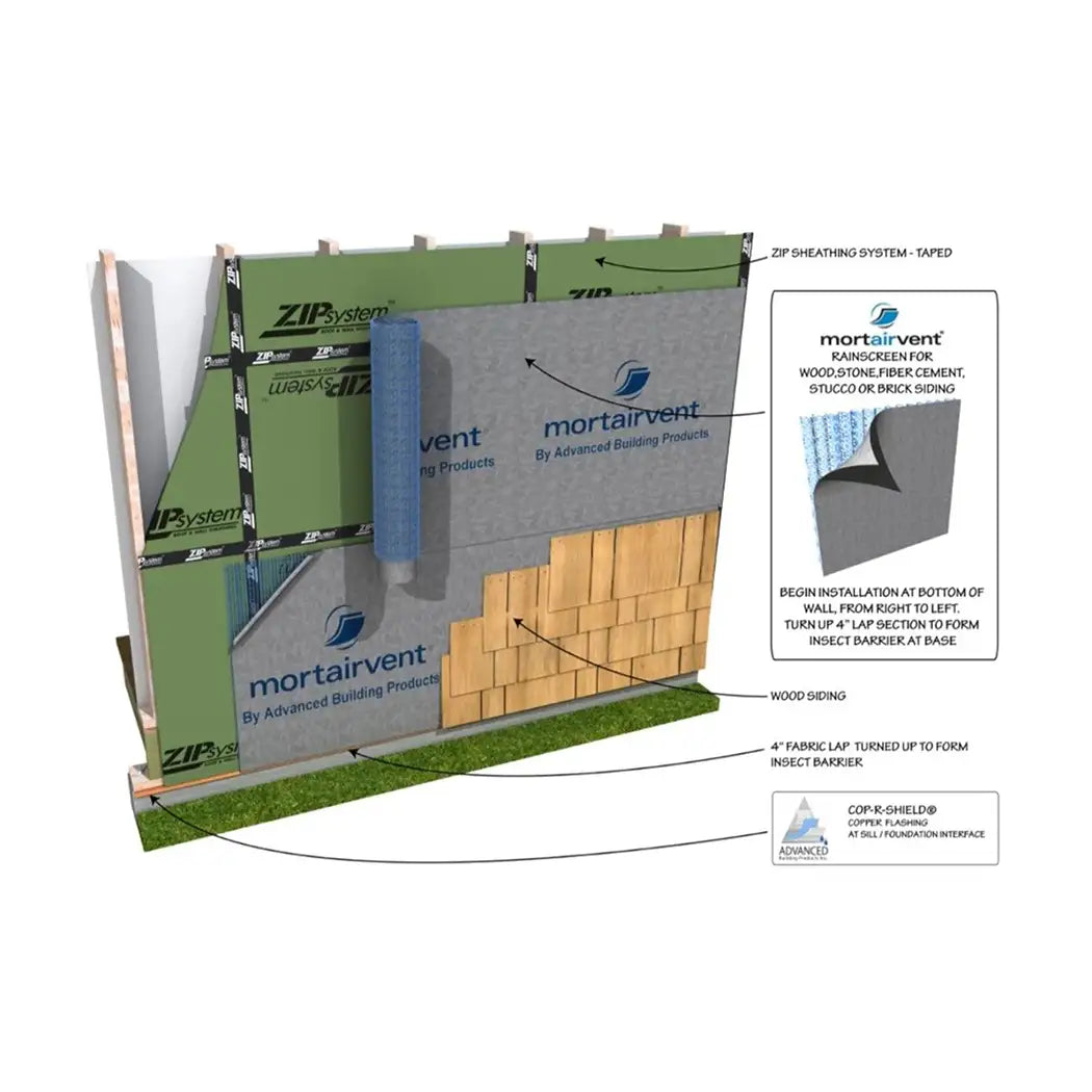 Mortairvent Wood Siding Installation Drawing