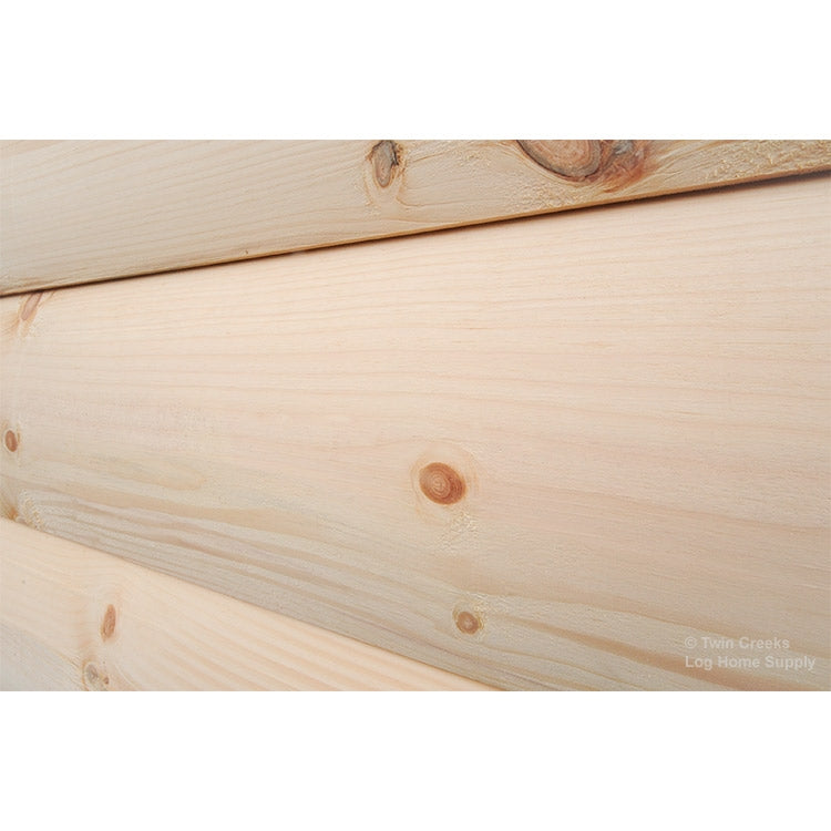 6x12 White Pine "D" Log (Installed Front Angled Close)