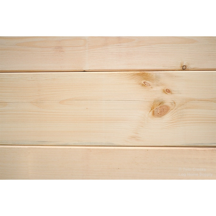 6x12 White Pine "D" Log (Installed Close)