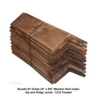 Bundle #1 Grade 24" Western Red Cedar CCA Hip and Ridge 