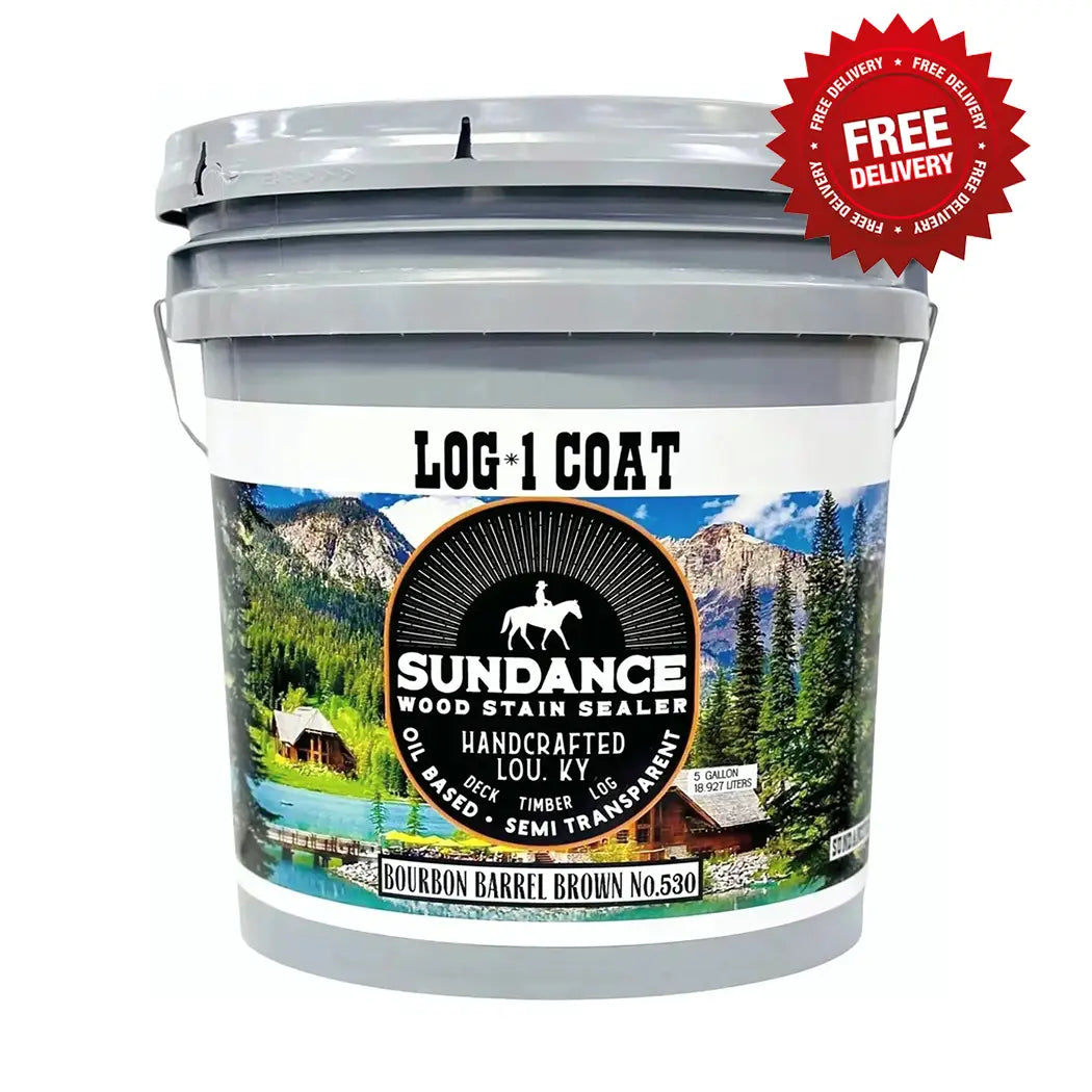 Sundance Wood Stain Log 1 Coat - 5 Gallon - Free Shipping