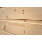 1x12 White Pine Smooth Face Chink Siding - Installed Closeup from Angle