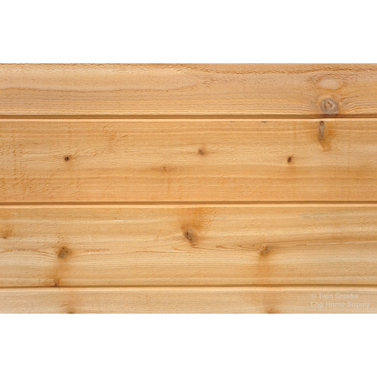 1x6 Western Red Cedar T&G - Rough Face, Closeup from Front