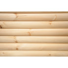 2x6 White Pine '"D" Log Siding - Installed (Front)