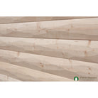 2x8 Spruce "D" Log Siding - Hewn (Installed from Angle)