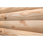 2x8 Southern Yellow Pine "D" Log Siding (Angled Close Installed Photo) 