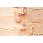 Closeup of Dovetail Corner Joint with 6x12 Confederate V Logs 