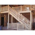 Dual Cope White Pine Log Stairs (Installed During Construction) 