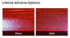 Lifeline Advance Clear Topcoat - Sheen Levels