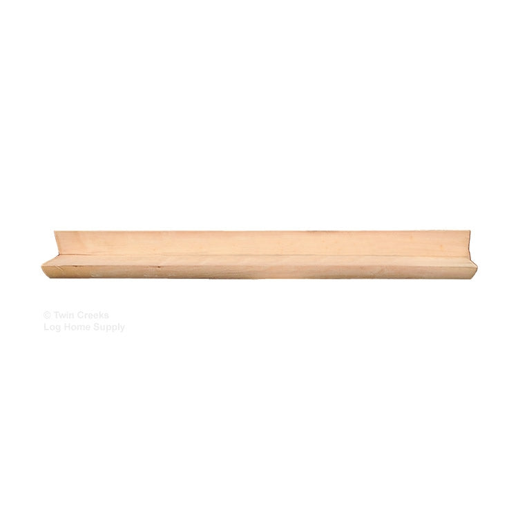 White Pine Vertical Log Corner Posts - Pie Cut Only (Length View) 